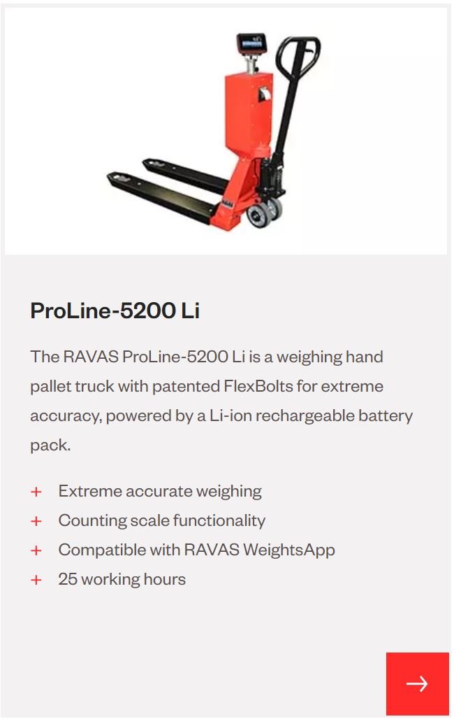RAVAS Pallet Truck Scales - Positive Weighing Solutions